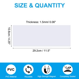 PATIKIL 11.5"x4.25" Magnetic Vent Cover, Floor Wall Air Registers Cover High Strength Magnetic Vent Blocker for Home RV HVAC Fireplace Furnace, White