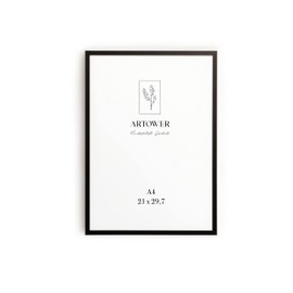 Artower® Picture Frame Black Metal Thin Frame for DIN A4 21 x 29.7 cm Poster Frame Large Collage Picture Frame Metal 21 x 30 cm Aluminium Slim Picture Frame Black Poster Frame