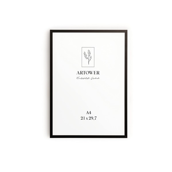 Artower® Picture Frame Black Metal Thin Frame for DIN A4