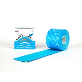 Nasara® Original Kinesiology Kinesiology Tape 5cmX5 m 2 Rolls Set (Blue + Black))