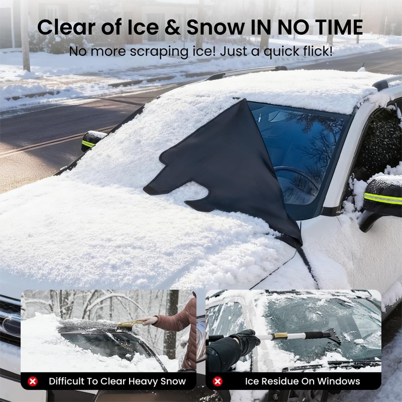 REEVAA Upgraded Car Windshield Cover for Ice & Snow [All-Weather