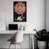 Mushroom Peace Frog - Flocked Blacklight Poster - 23" x