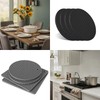 Trivets for Hot Dishes, Silicone Tivets (4, 4 Pack Black