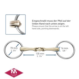 Herm Sprenger KK Ultra 16 mm - Sensogan with Glass Crystal Crystal, 135 mm Width