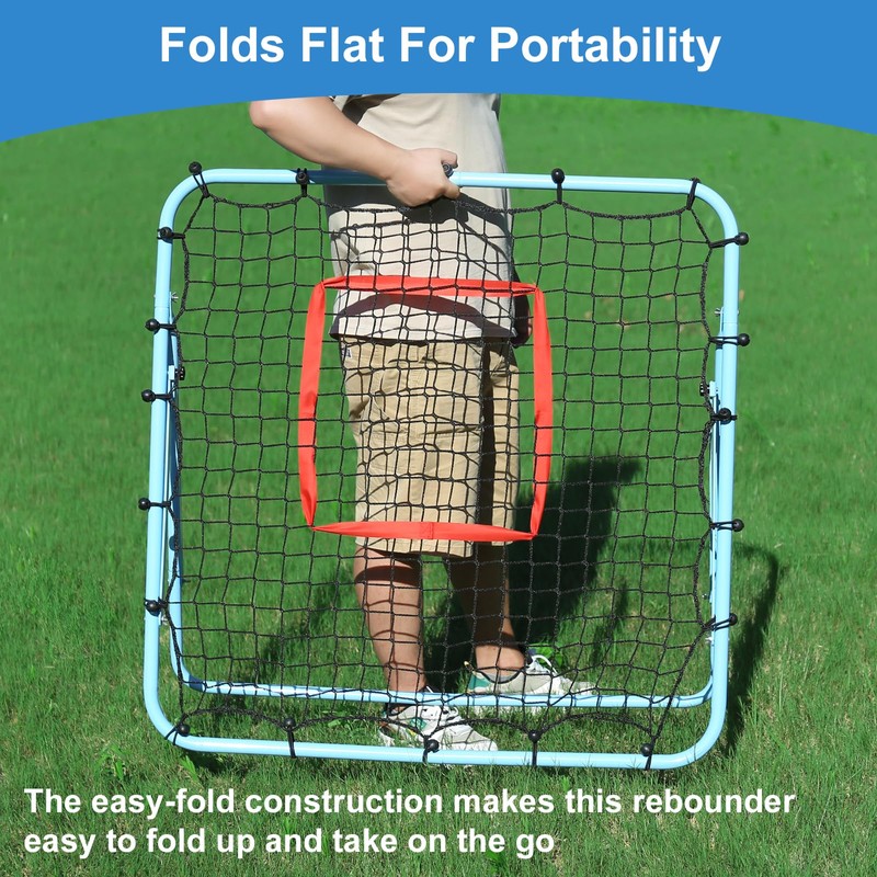 Soccer Rebounder Net - Portable Bounce Back Trainer for Soccer,