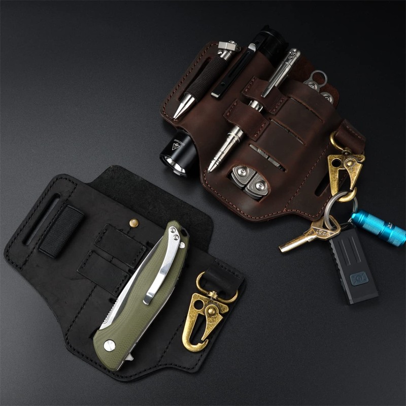 VIPERADE PJ16 Leather Sheath for Belt, Tool Leather Sheath for