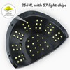 256W Nail Gel Curing Lamp 57pcs Light Chips Detachable Bottom