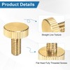 M METERXITY 5-Pack Knurled Thumb Screws, M5x10mm Solid Brass Flat