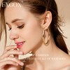 EXGOX Sterling Silver Hoop Earrings for Women 5mm Wide Large
