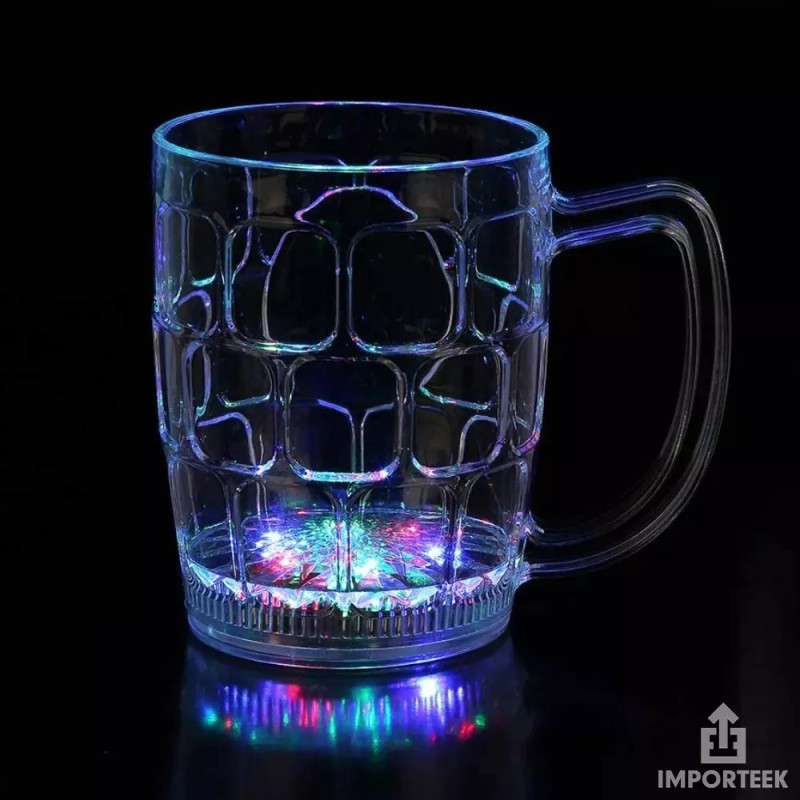 4pz Taza Vaso Luminoso Luces Led Bar Fiesta Bebidas Batucada