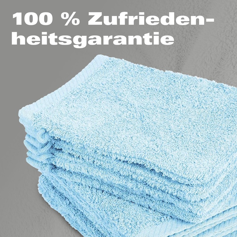 Pack of 10 Wash Mitts, 15 x 21 cm, 100%