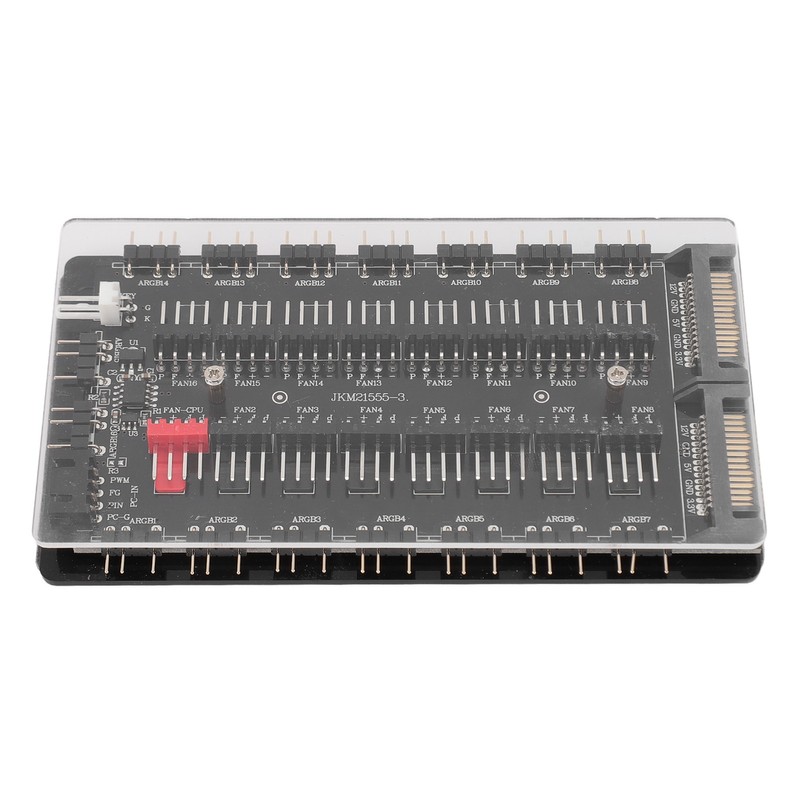 2 in 1 16 Way ARGB PWM Fan Hub SATA