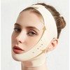 Easy Velcro Face Compression Band for Home Care Skin Color L 10ea