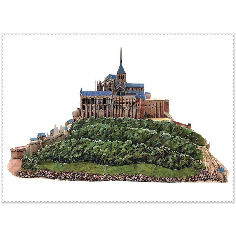 Papercraft Architecture Mont Saint Michel World Heritage Art Kit Set