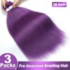 Pre stretched Braiding Hair Extensions Hot Water Setting Synthetic Hair