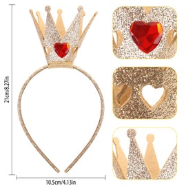 UHOMENY Gold Shiny Crown Headband, Girls Rhinestone Crystal Crown Bands Stretch Cute Headwear Princess Queen's Hair Accessories for Birthday, Cosplay, Wedding Hair Accessories, Holiday Party
