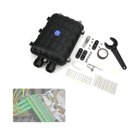 Fiber Splice Enclosure 24 Core, 1~4 Layer Horizontal Alloy IP68 Waterproof Fiber Splice Box Fiber Optic Splice Enclosure 1Pc Enclosure Case Electrical Boxes Outdoor Fiber Optic enclosureFor Overhead