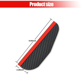 GKmow Pack-2 Car Rear View Mirror Rain Visor Guard, Waterproof Carbon Fiber Car Side Mirror Rain Eyebrow, Car Rain Visor Guard for Most Cars, Trucks and SUVs (Black)