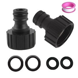 2 Pack Garden Tap Connector Hose Tap Adapter 3/4inch,Outdoor Female Threaded Tap Connector for Hose Pipe