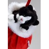 Carl Dick Cat black-white in X-Mas Sock, 18 inches, 45cm,