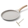 Bobikuke Non-Stick Crepe Pan, Cast Aluminium Pancake Pan 20 cm,