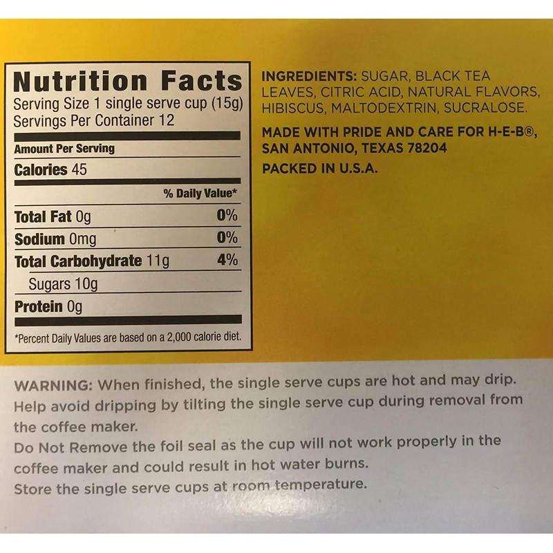 H.E.B. Half & Half Ice Tea and Lemonade single cups