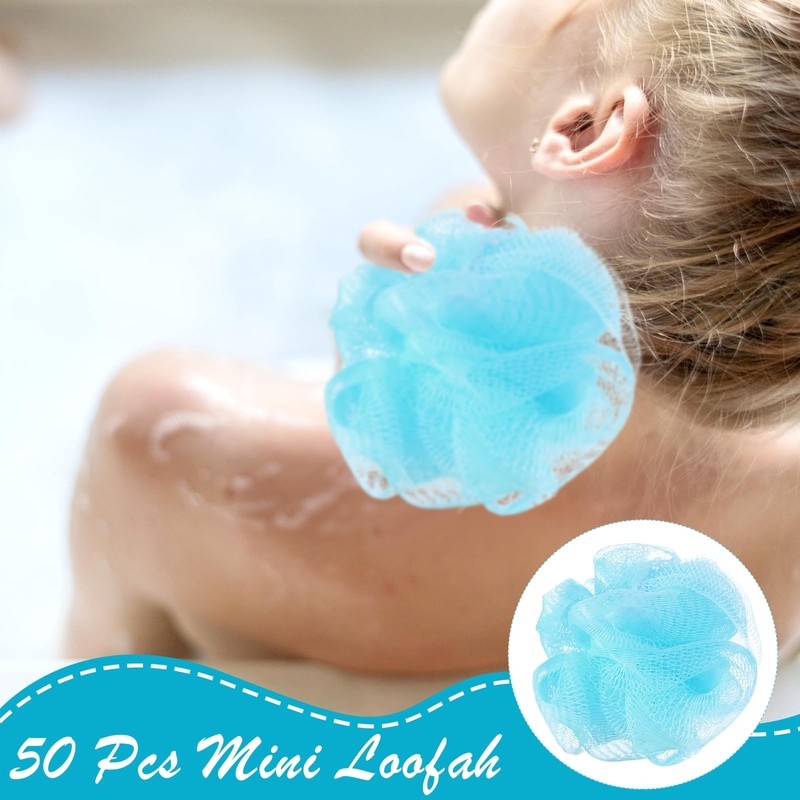Suttmin 50 Esponjas de Baño Mini Esponja de Ducha de