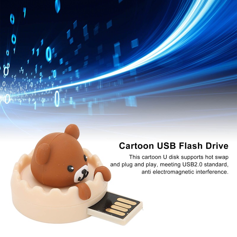 Cartoon USB Flash Drive Brown Bear Cartoon USB2.0 Support Hot