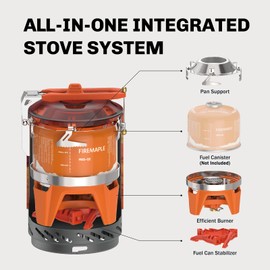 Fire-Maple Fixed Star X2 Backpacking Camping Stove System, Orange,22oz