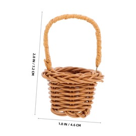 Parliky 8pcs Miniature Baskets Mini Picnic Baskets Party Favor Miniature Woven Baskets for Boys and Girls Safe Easy to Handle