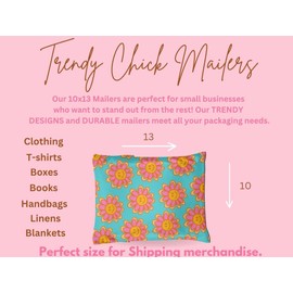 Poly Mailers - 25 Pack, Waterproof, Trendy Chick Mailers 3.15 mil - Heavy Duty, Tear Resistant Mailing Envelopes for small businesses | Cute Shipping Bags for clothing (Retro Smiles, 10x13)