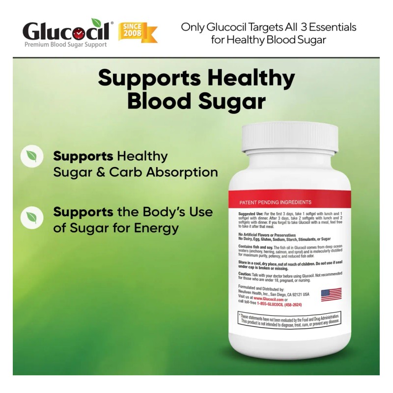 Glucocil Softgels - Apoyo Azúcar En Sangre Saludable