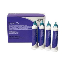 DENTSPLY 619500-8 Regisil 2X Vinyl Polysiloxane Bite Registration Material, 50 mL Cartridge Purple (Pack of 4)