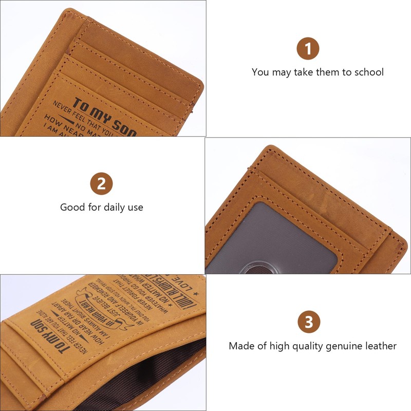 Abaodam Rfid Cards Holder Pu Leather Card Holder Wallet Slim