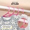 FolhaSol Kids Plastic Hangers (20 Pack, Crimson), 11.4 Inch Colored