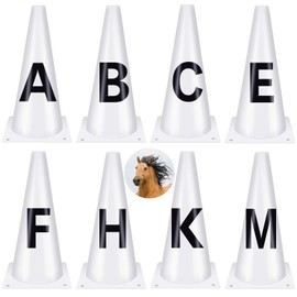 ITULCYO Dressage Cones Training Cones Dressage 8 Pcs Dressage Letters for Arena Letters Dressage Cones Set,Arena Arena Dressage Markers Equipment,Dressage Markers A B C E H K F M Large Letter Marks