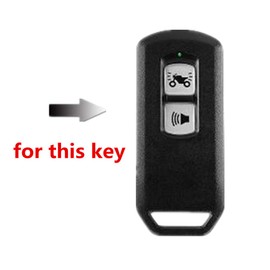 Happyit Leather Car Key Cover Cases Key Ring for Honda PCX 150 X-ADV SH125 Scoopy SH300 Forza Super Cub 125 300 2 3 Buttons (2 Buttons)