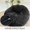 LIFEREVO Fluffy Faux Fur Bean Bag Chair Cover (No Filler),