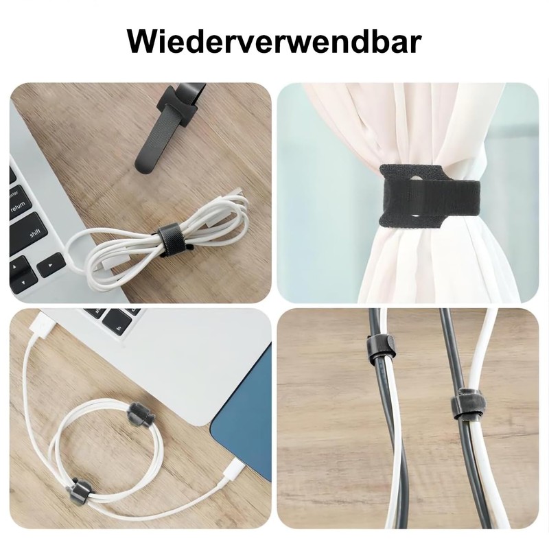 Cable Ties Adjustable Cable Ties Organizer Multipurpose Hook Loop Cable