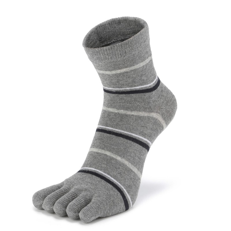 Civiczar Men's Five Toe Socks, Business Socks, Crew Length, Cotton,