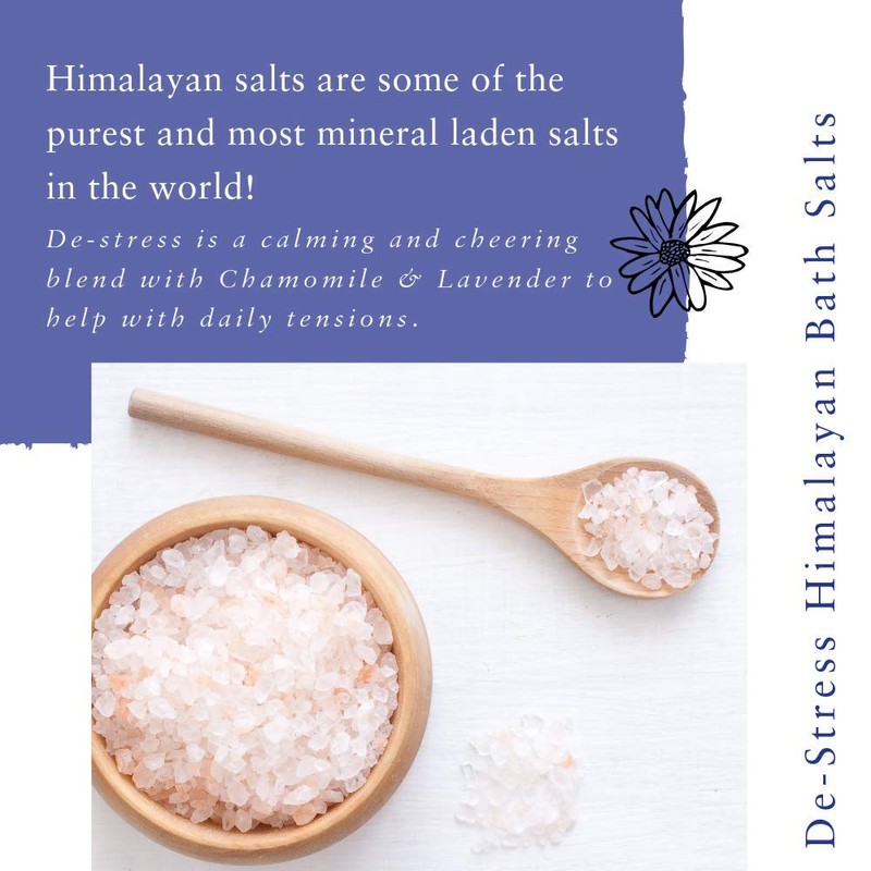 Absolute Aromas De-Stress Bath Salts 290g - Natural Pink Himalayan