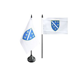 Flaggenfritze Table Flag Bosnia Old 1992-1998 + Free Sticker