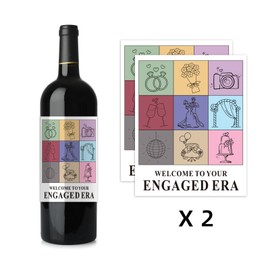2pcs Welcome to Your Engaged Era Wine Labels, Engagement Wine Labels for Engagement Party, Engagement Gift Ideas for Her