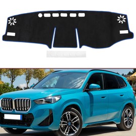 HEROFFIX Dashboard Dash Cover for Toyota RAV4 2019-2021 Interior Dashboard Mat Black Blue Suede