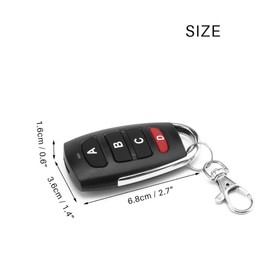 QIACHIP DC 12V Relay Remote Switch Wireless RF Remote Control Switch 4 Channel Module 433Mhz Transmitter Receiver Kit Universal Remote Controller for Lights Fan Garage Door Opener Gate Car
