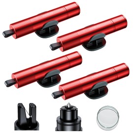 Fenglvxue Glass Breaker Safe Hammer Car Window Breaker, Emergency Window Breaking Tool for New Cars（Red 4Pack）
