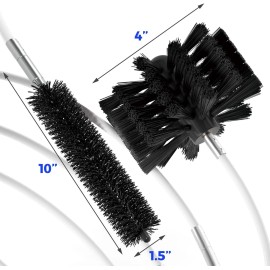 Holikme 35 Feet Dryer Vent Cleaner Kit, Flexible Lint Brush with Drill Attachment, Firep