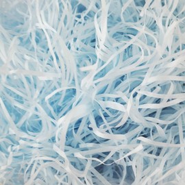 Emartbuy 100 Grams Shredded Paper, Ideal for Gift Decoration, Hamper Filling and Gift Packaging - Light Blue