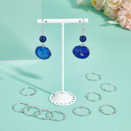 UNICRAFTALE about 50pcs Round Open Back Bezel Pendants Alloy Ring Frame Pendants Epoxy Resin Pressed Flower Jewelry Blank Charms for DIY UV Resin Pressed Flower Crafts Jewelry Making