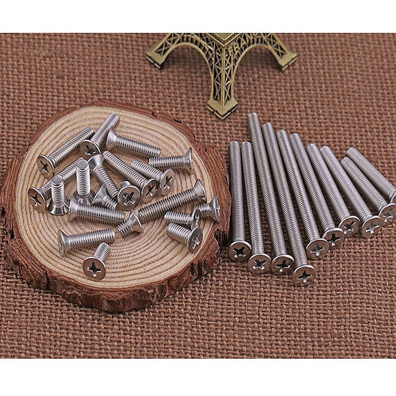 ANSIEDIO M5 Phillips Flat Head Machine Screws Bolts Stainless Steel